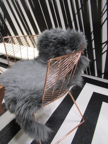 Even the press lounge at ICFF, created by M Moser Associates, offered a dose of bold style. Photograph by Mary Shustack.