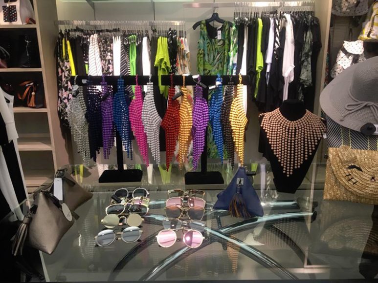 Patrizia Luca Milano offers a selection of accessories, including statement necklaces, sunglasses and purses. Photograph by Danielle Renda.