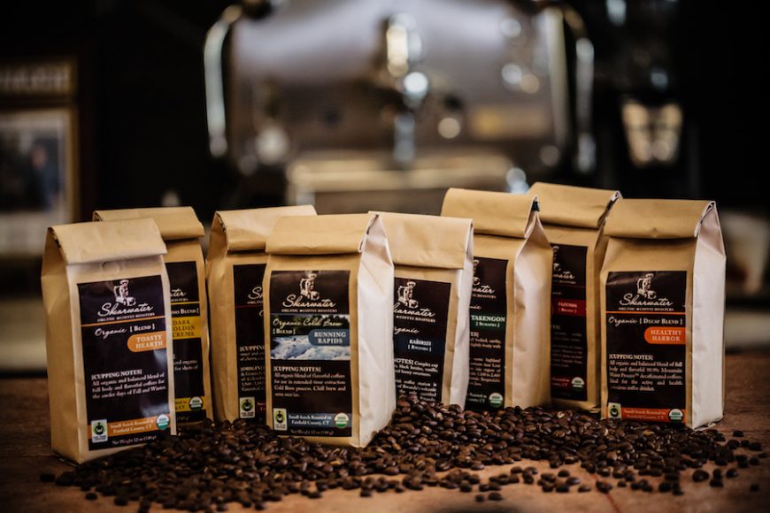 A retail section of the coffee bar will offer USDA-Certified Organic and Fair-Trade coffee beans available for purchase by the pound. Photograph courtesy Shearwater Organic Roasters.