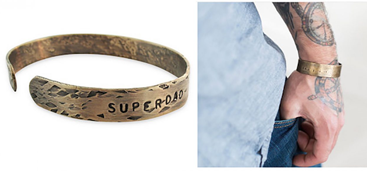 Super Dad Thin Cuff, $46. Photograph courtesy Isabelle Grace Jewelry.