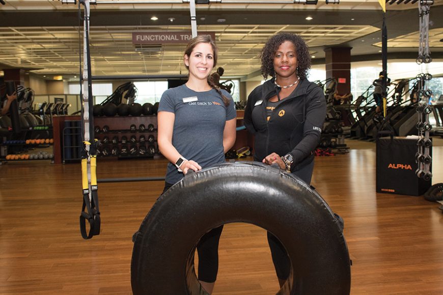 Samantha Sciavillo Myrna Brady at Life Time Athletic Westchester in White Plains. Photograph by Sebastian Flores.