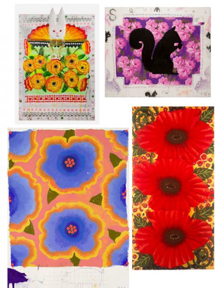 A bouquet of floral works by Robert Zakanitch. All images copyright of the artist.