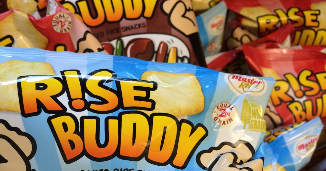 Rise Buddy Baked Rice Snacks come in flavors including Sea Salt, BBQ, Pizza and Sour Cream & Onion. Photograph by Mary Shustack.