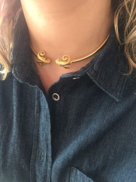 This 18-karat ram’s head choker with ruby eyes is a more modern find with a circa-1980s provenance. Photograph courtesy House of 29 Lifestyle Boutique by Sarah.