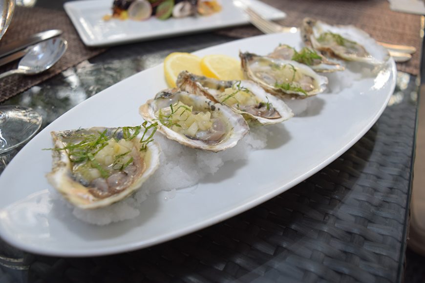Delectable clams are sourced from New England. Photograph by Aleesia Forni.