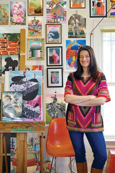 Johanna Goodman in her studio. Photograph by Rodger Stevens.