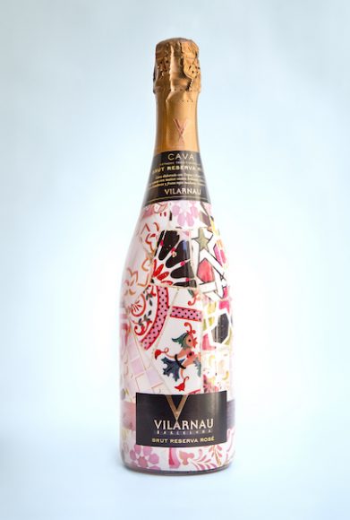 Vilarnau Brut Reserva Rosé is wrapped in a design inspired by Antoni Gaudí. Photograph courtesy Vilarnau Brut Reserva Rosé.