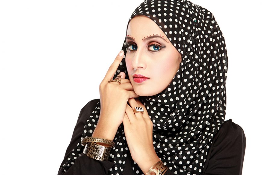 Fashion portrait of a Muslim woman. Courtesy dreamstime.com.