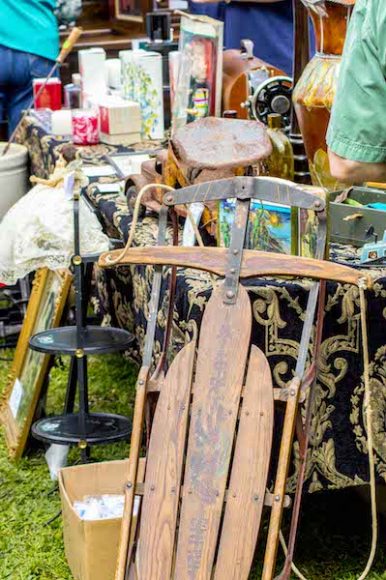 Shoppers and collectors will have fun poking around the varied wares scheduled to be on display Sept. 17 at the 10th annual Old-fashioned Flea Market at the Lockwood-Mathews Mansion Museum in Norwalk. Courtesy Sarah Grote Photography.