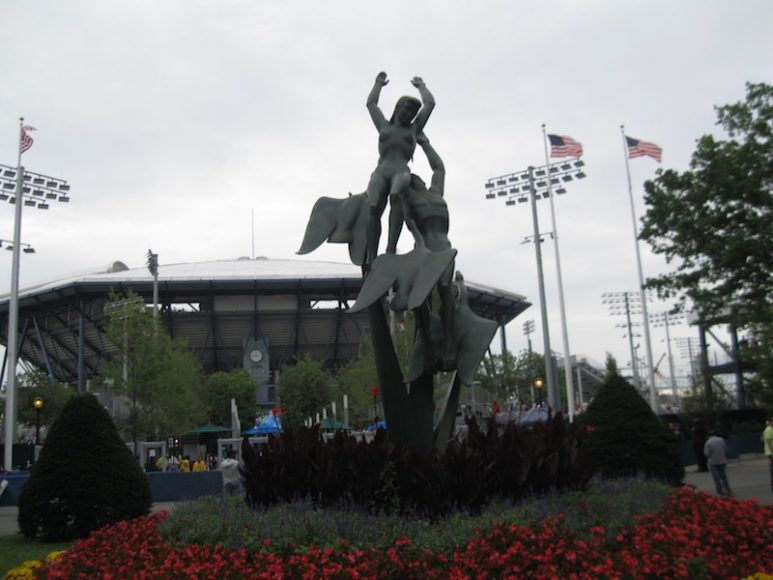 Soaring figures in the Arthur Ashe Sculpture Garden.