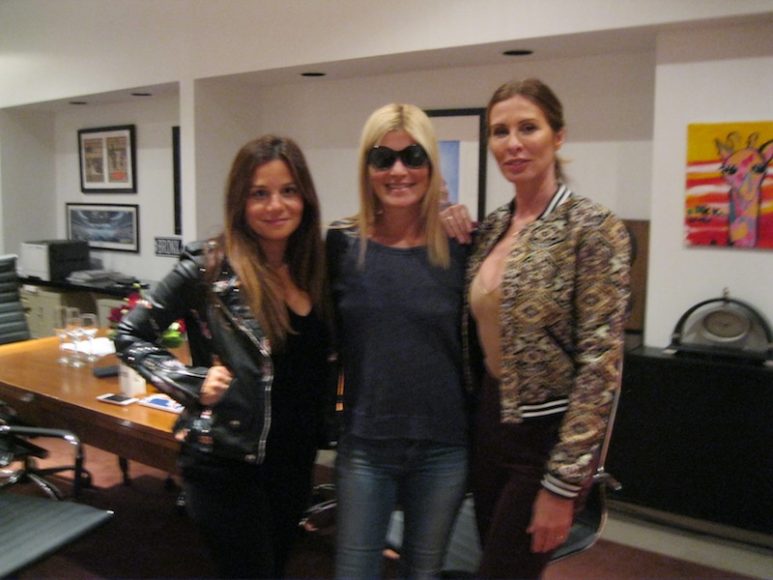 Denise Daly, public relations manager at Bloomingdale’s White Plains in the Blank NYC 100 Percent Floral Embellished Moto Jacket that was such a runway hit; Lizzie Grubman of Lizzie Grubman Public Relations & Management and Carole Radziwill.