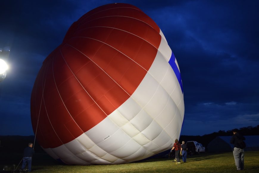 Remax’s hot air balloon was on hand at the fundraiser