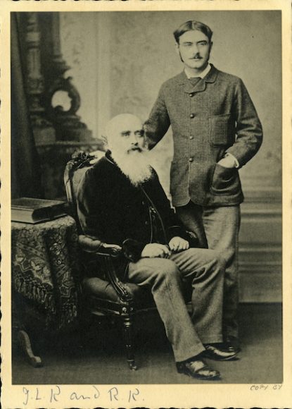 John Lockwood Kipling and Rudyard Kipling, 1882. Albumen print. Kipling Papers–Wimpole
Archive, University of Sussex Special Collections at The Keep, SxMs-38/4/3.
