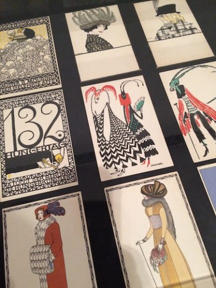 A selection of Wiener Werkstätte postcards at the Neue Galerie. Photograph by Mary Shustack.