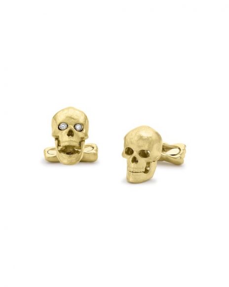 (3) Deakin & Francis’ Yellow-Gold Skull Cuff Links