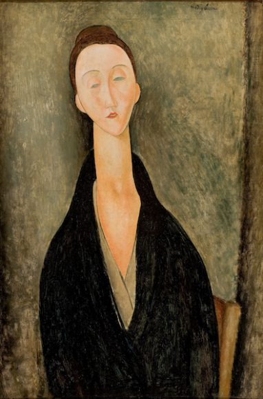 Amedeo Modigliani. “Lunia Czechowska,” 1919.
Oil on canvas, 31½ x 20½ in. (80 x 52 cm). Museu de Arte de São Paulo. Photograph by João Musa. Courtesy the Jewish Museum.
