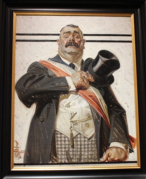 Joseph Christian Leyendecker’s “The Candidate” (1920), oil on canvas. Photograph by Danielle Renda.