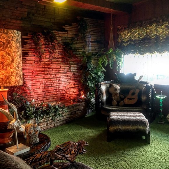 Presley's famous Jungle Room inside Graceland. Photograph by Danielle Renda.