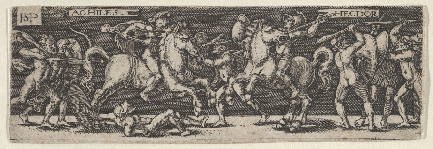Sebald Beham’s “Achilles and Hector” (1518-30), engraving. The Metropolitan Museum of Art.