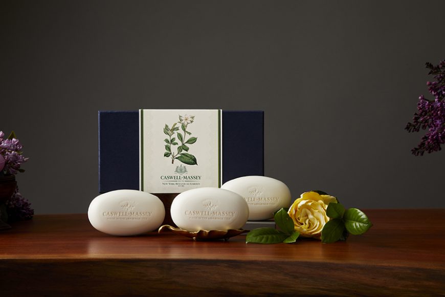 Caswell-Massey’s Florals Three Bar Soap Set in gardenia. Courtesy Caswell-Massey.