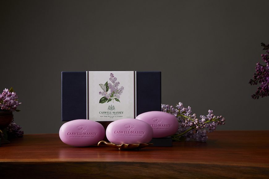 Caswell-Massey’s Florals Three Bar Soap Set in lilac. Courtesy Caswell-Massey.