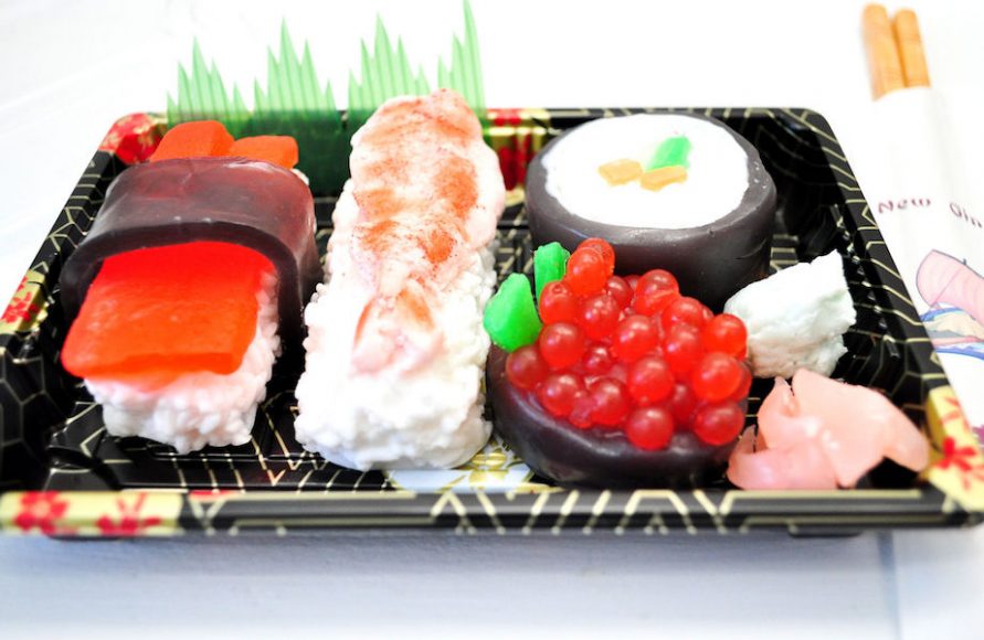 Sushi takeout soaps. 