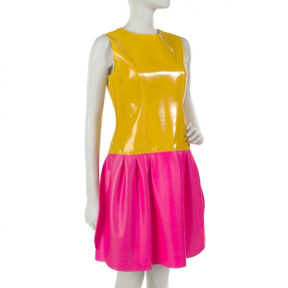 Tiger Morse (attributed). Dress of vinyl, circa 1965. 
Museum of the City of New York, Gift of Mrs. Peter Baumberger. Courtesy the Museum of the City of New York.
