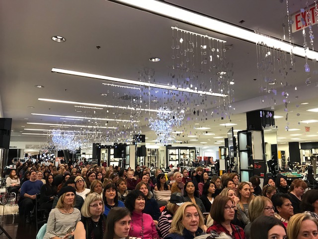 “The VIP Makeup Date”  crowd at Bloomingdale’s White Plains recently.
