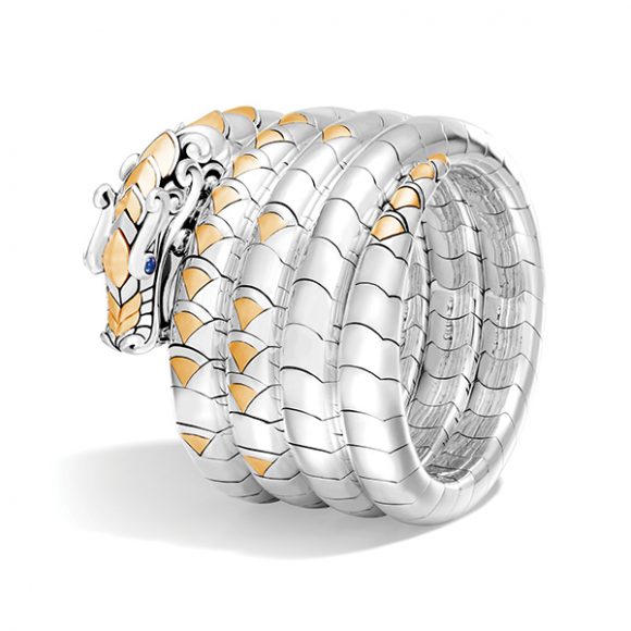 The Legends Naga Double Coil Bracelet in silver and 18-karat gold, $3,200. Photograph courtesy John Hardy.