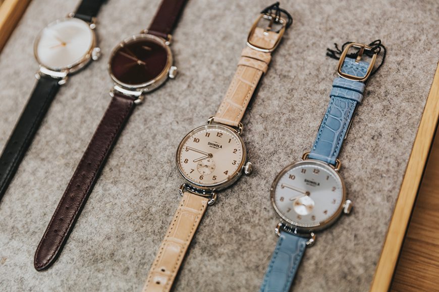 Clients can custom create their own watch at The Westchester store. Courtesy Shinola.