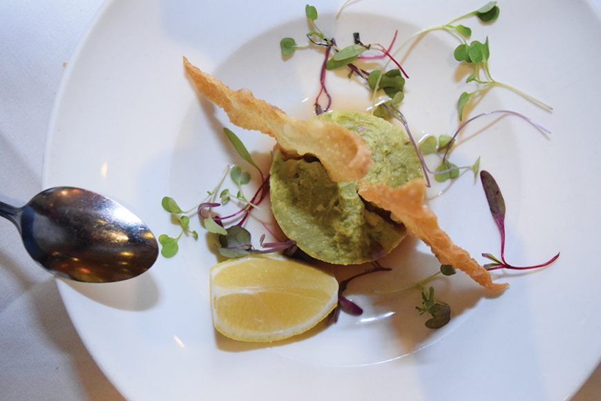 Tuna tartare is served with avocado and crispy chips. Photograph by Aleesia Forni.