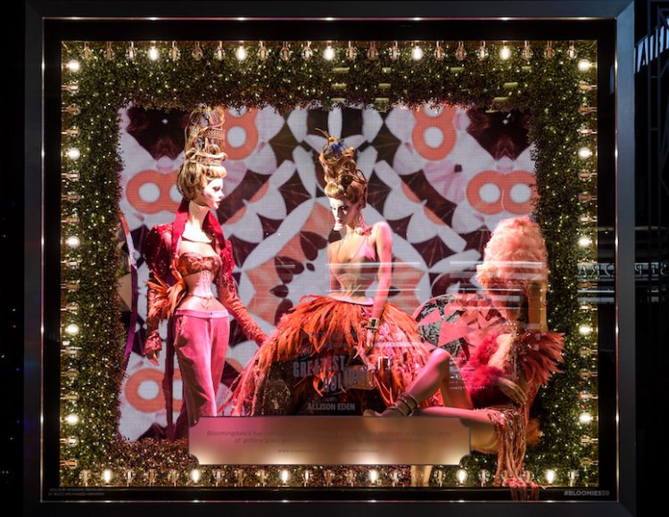 Mosaic artist Allison Eden has created two holiday windows for Bloomingdale’s 59th Street in Manhattan. Catch the “Greatest Holiday Windows” throughout the season. BFA/Joe Schildhorn photograph. Courtesy Bloomingdale’s.