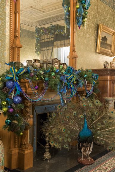 Visitors can tour the seasonal decorations of the six period rooms of Glenview, the historic home of the Hudson River Museum in Yonkers, through Dec. 31. George Ross photograph courtesy Hudson River Museum.