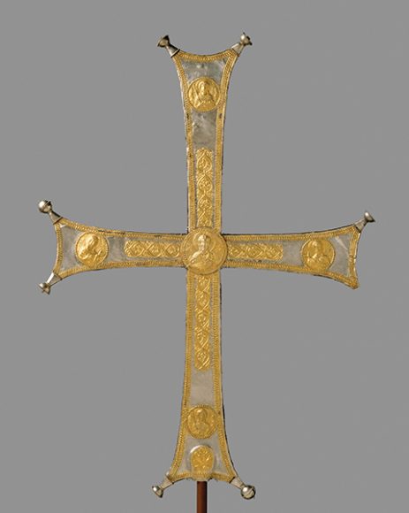 Processional Cross, Byzantine, ca. 1000-1050, silver, silvergilt; The Metropolitan Museum of Art, Rogers Fund, 1993 (1993.163). Image © The Metropolitan Museum of Art.