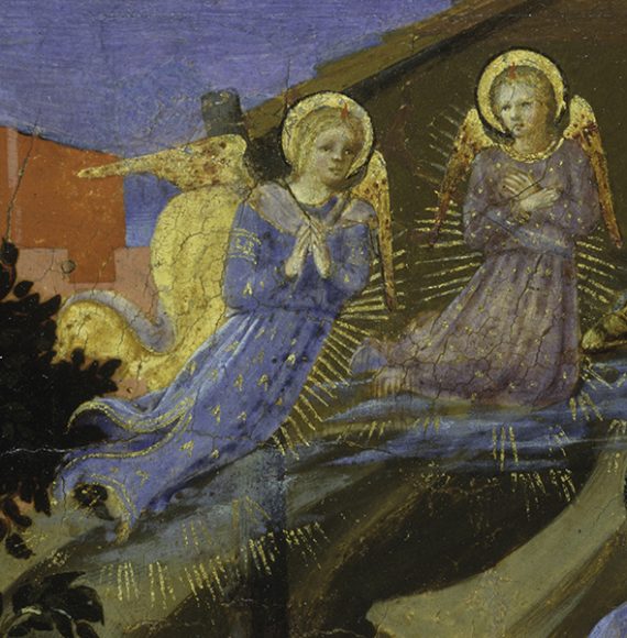 Attr. to Zanobi Strozzi, The Nativity (detail), ca. 1433-34, tempera and gold on wood; The Metropolitan Museum of Art, Gift of May Dougherty King, 1983 (1983.490). Image © Metropolitan Museum of Art.