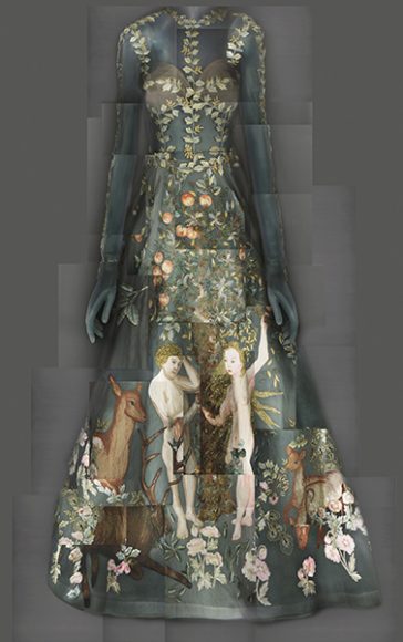Evening Dress, Maria Grazia Chiuri and Pierpaolo Piccioli for Valentino, spring/summer 2014 haute couture; Courtesy of Valentino S.p.A. Image courtesy of The Metropolitan Museum of Art, Digital Composite Scan by Katerina Jebb. 