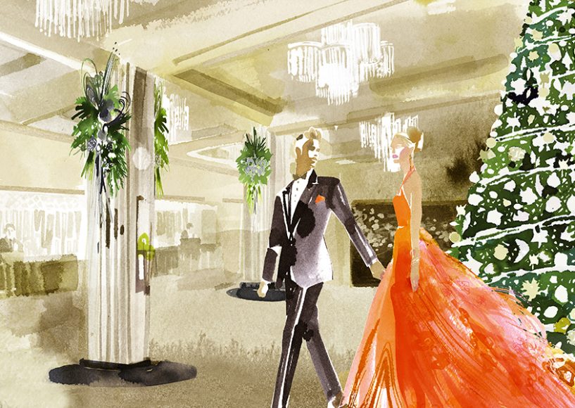 Holiday, one of a series of Illustrations for the Loews Park Avenue Hotel. Courtesy Bil Donovan.