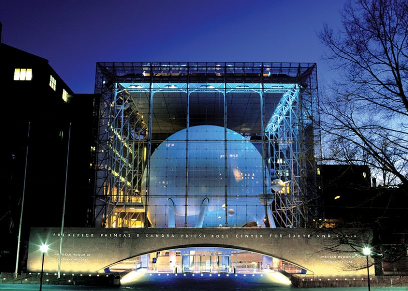 The Frederick Phineas  & Sandra Priest Rose Center for Earth and Space at the American Museum of Natural History in Manhattan. Image © AMNH.