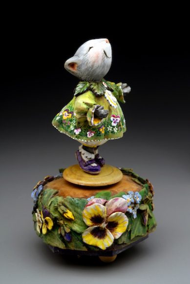 Spring Crafts at Lyndhurst will showcase some 300 exhibitors, including woodcarver Laury Nichols of New Hampshire. Here, an example of her whimsical work. Photograph © Artrider Productions Inc.
