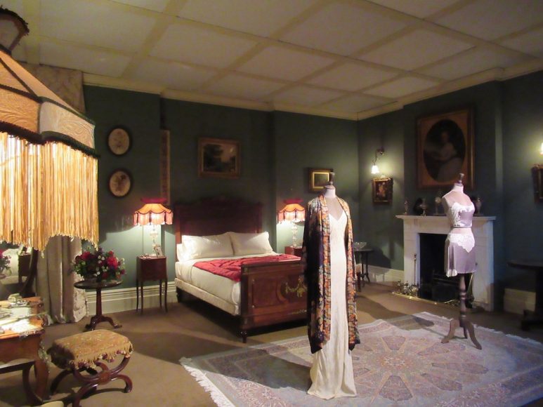 Lady Mary’s Bedroom is featured in “Downton Abbey: The Exhibition,” which will now continue into April in Manhattan. Photograph by Mary Shustack.
