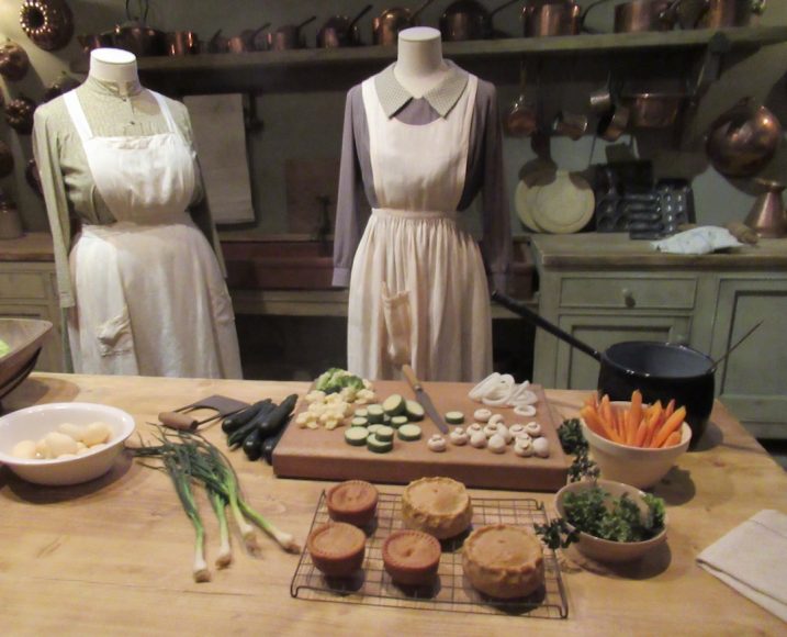 “Downton Abbey: The Exhibition” includes a detailed scene depicting Mrs. Patmore’s kitchen. Photograph by Mary Shustack.