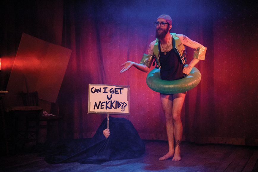 Matt Knife and Cubby Hall as The Raft from “Creepshow 2.” Photograph by Manish Gosalia. Courtesy Hotsy Totsy Burlesque.