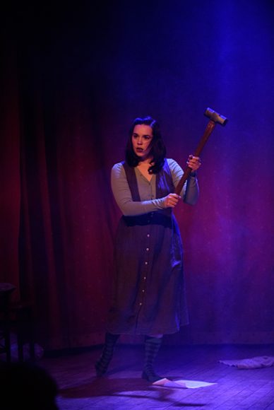 Candy Applies as Annie Wilkes from "Misery." Photograph by Manish Gosalia. Courtesy Hotsy Totsy Burlesque.