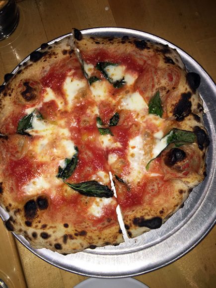 The Margherita pizza. Photograph by Danielle Renda.