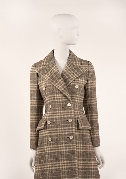 Norell, Prince of Wales tweed reefer coat, late 1960s. Photograph of Kenneth Pool Collection © Marc Fowler. Image courtesy The Museum at FIT.