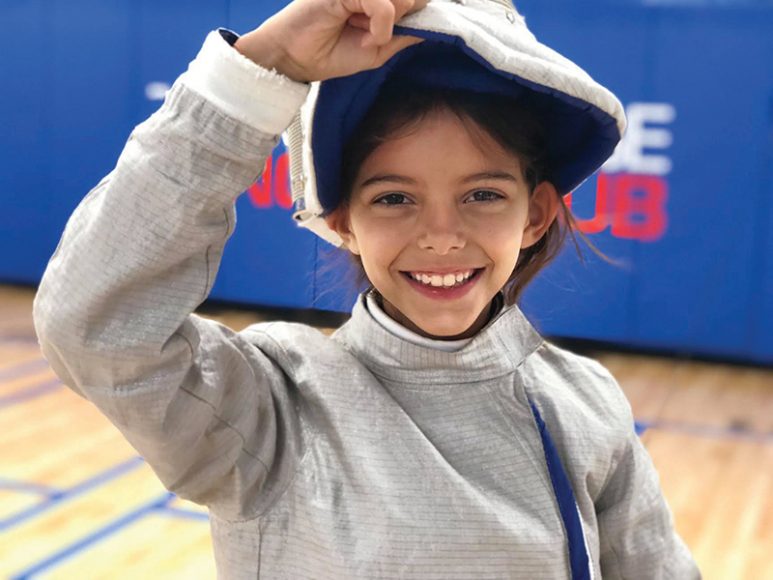 Coco Guven, a student at the Tim Morehouse Fencing Club in Port Chester. Courtesy Tim Morehouse. 