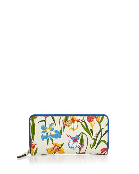 (3) Tory Burch’s Floral Continental Leather Wallet, $238. Photograph courtesy Bloomingdale's Westchester.