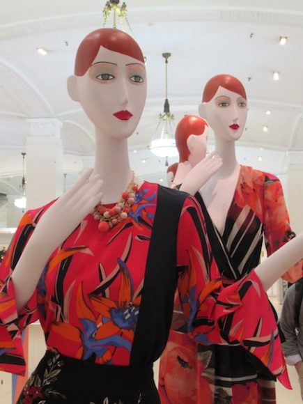 Imperfectly Perfect mannequins, the charming result of the collaboration between Ralph Pucci and Rebecca Moses, dot the main floor of Lord & Taylor in Manhattan. Photograph by Mary Shustack.