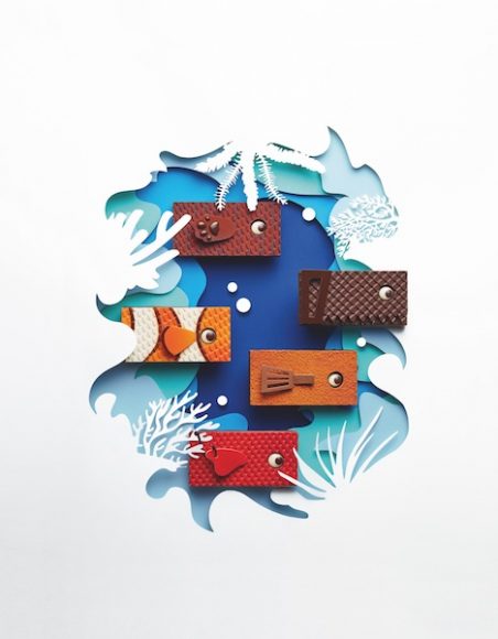 Creative Easter fish from La Maison du Chocolate feature a colorful palette and velvety textures. Images courtesy La Maison du Chocolate.
