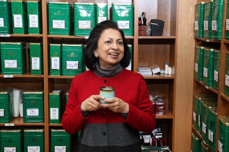 WAG visited with Silver Tips Tea Room owner Anupa Mueller for a January 2015 story. Photograph by Bob Rozycki.
